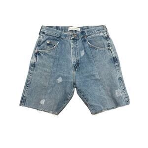 ELV Denim Stovepipe Jean Shorts in Light Blue 25
